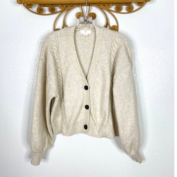 H&M Sweaters - H&M Knit cardigan light beige M
